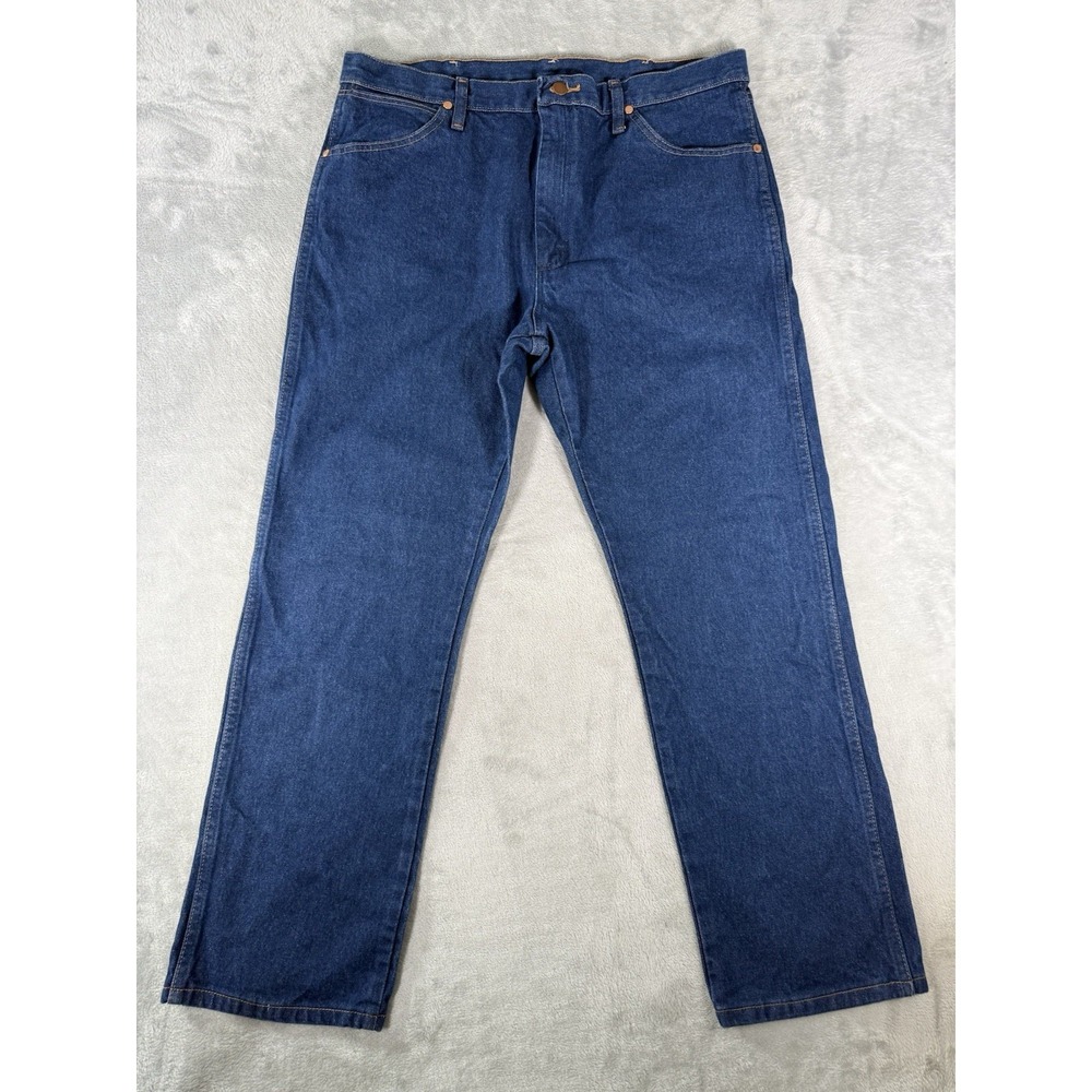 Wrangler Jeans Mens 36x30 Blue Denim Cowboy Cut‎ Western 1013MWZ Dark Wash